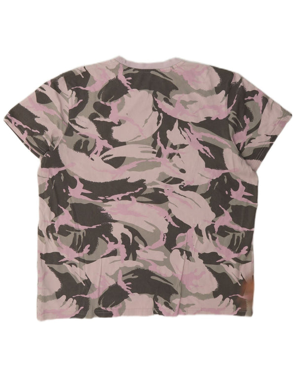 Γυναικείο T-Shirt Adidas Top UK 20/22 XL Πολύχρωμο βαμβακερό καμουφλάζ