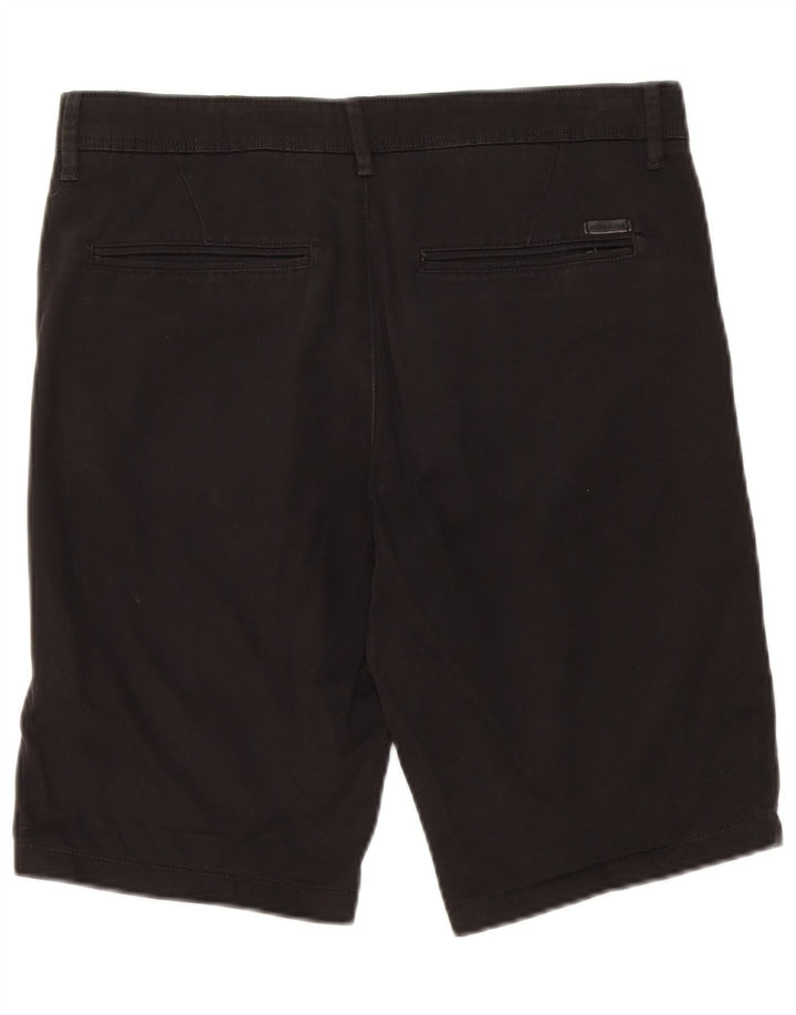 Ανδρικό σορτς Chino Jack & Jones Small W29 μαύρο βαμβακερό