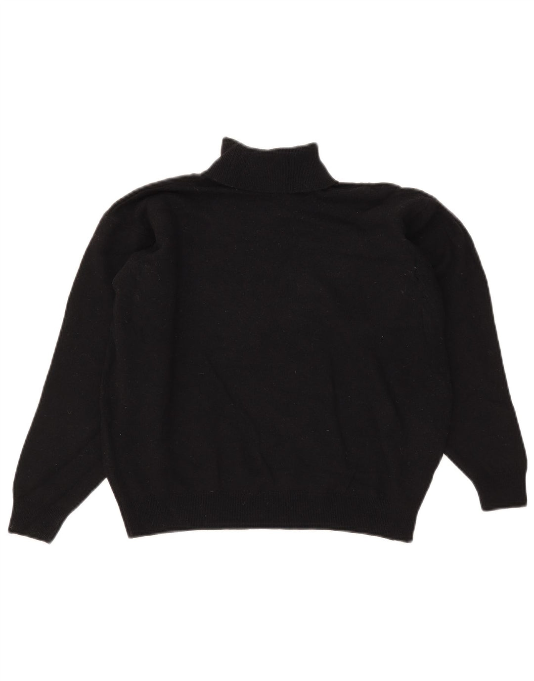 Marks & Spencer Γυναικείο Crop Roll Neck Jumper πουλόβερ UK 14 μεγάλο μαύρο μαλλί