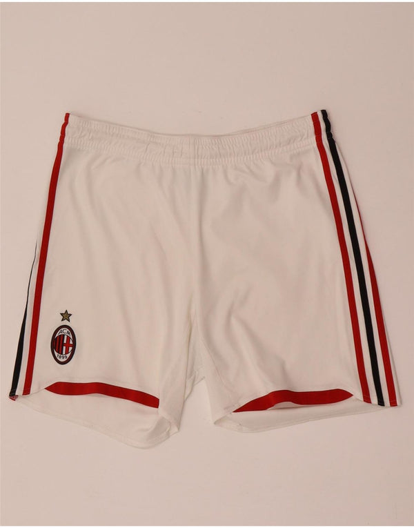 Adidas Mens AC Milan Sport Shorts Large White Colourblock Polyester
