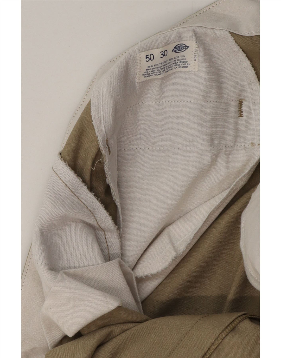 DICKIES Ανδρικό ίσιο παντελόνι Chino W50 L30 Χακί Βαμβακερό