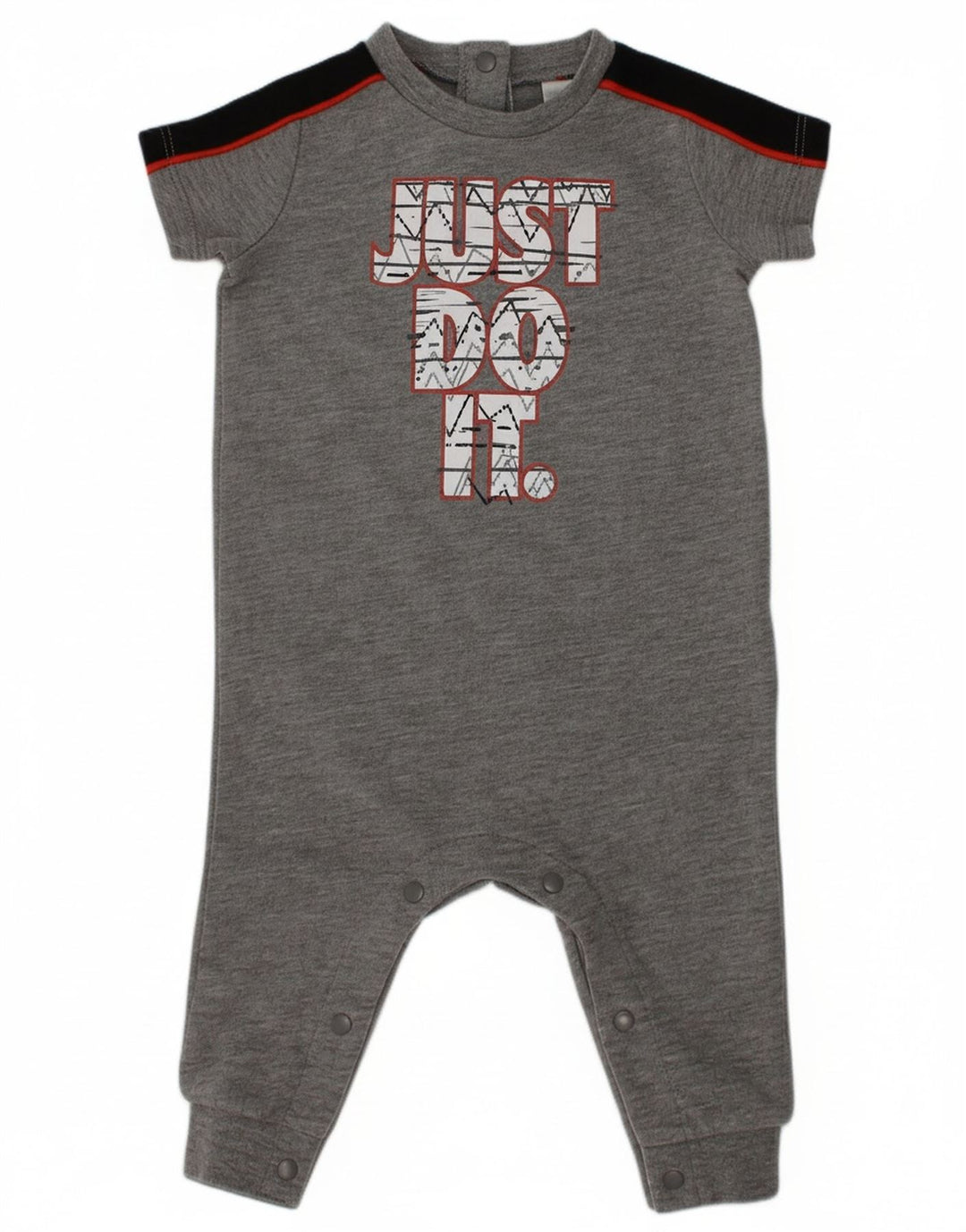 NIKE Baby Boys Graphic Jumpsuit 6-9 Months  Grey Colourblock Cotton