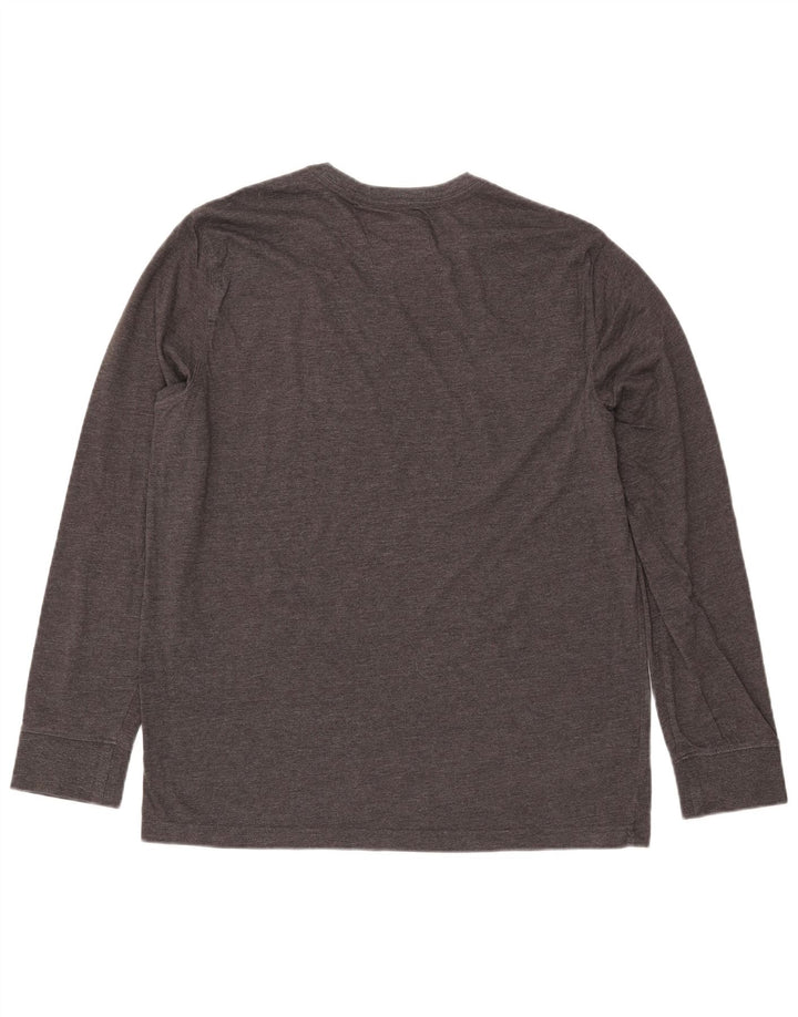 EDDIE BAUER Ανδρικό τοπ μακρυμάνικο μεγάλο γκρι βαμβακερό