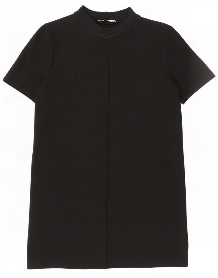 Zara Γυναικείο Jumper Φόρεμα UK 10 Small Black Polyester
