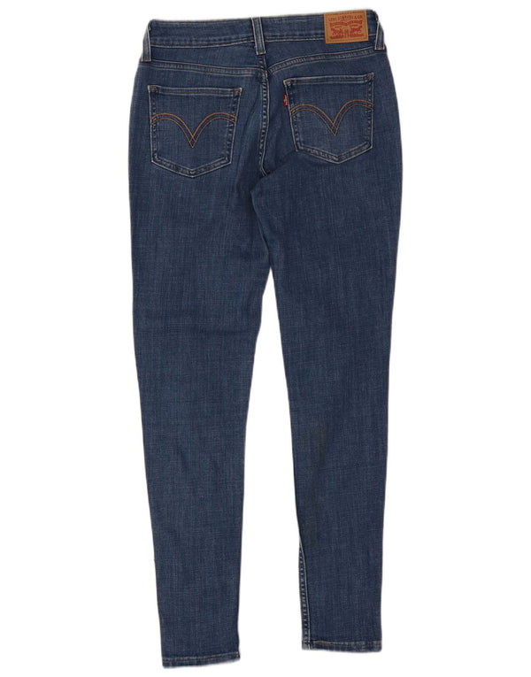 Levi's Womens 535 Distressed Super Skinny Jeans W29 L30 Blue Cotton