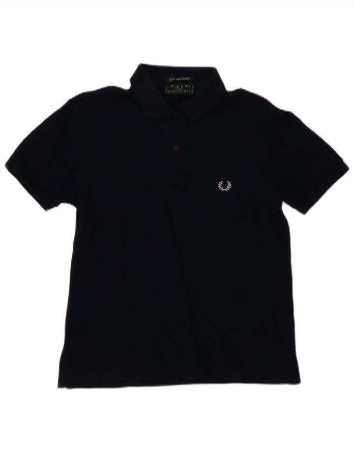 Fred Perry Ανδρικό πουκάμισο πόλο μεσαίου μπλε βαμβακερό