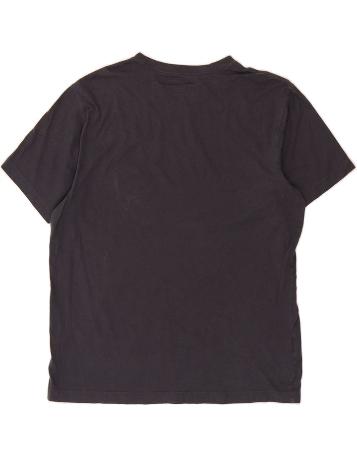 EDDIE BAUER Mens T-Shirt Top Medium Navy Blue Cotton Vintage Eddie Bauer and Second-Hand Eddie Bauer from Messina Hembry 