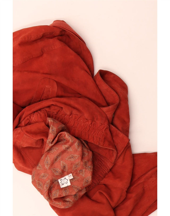 VINTAGE Ανδρικό Σουέντ Μπουφάν IT 54 2XL Δερμάτινο Πορτοκαλί