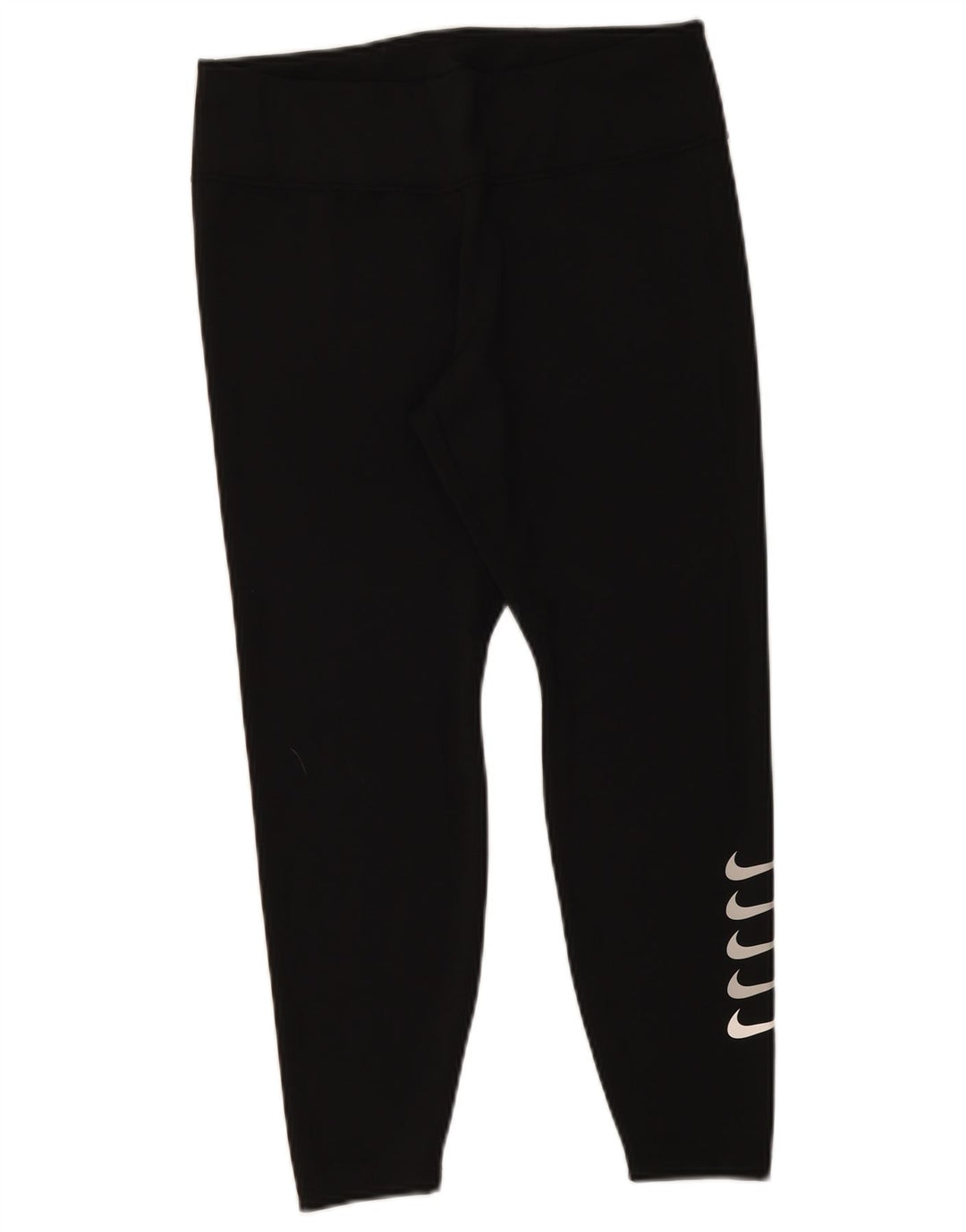 Γυναικεία Nike Dri Fit Graphic Crop leggings UK 14 Large Black Polyester