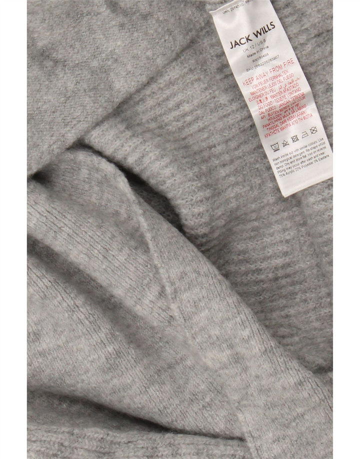 Jack Wills Γυναικείο πουλόβερ Longline Cardigan UK 12 Medium Grey