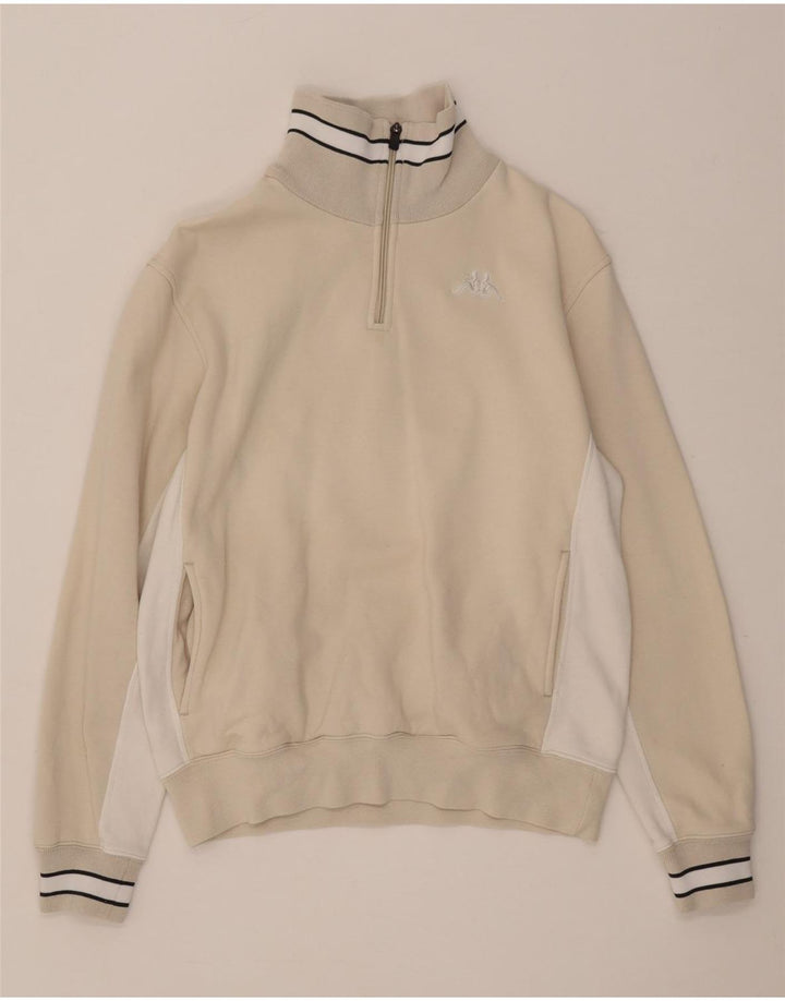 Γυναικείο φούτερ Kappa με φερμουάρ Jumper UK 14 Medium Beige Colourblock