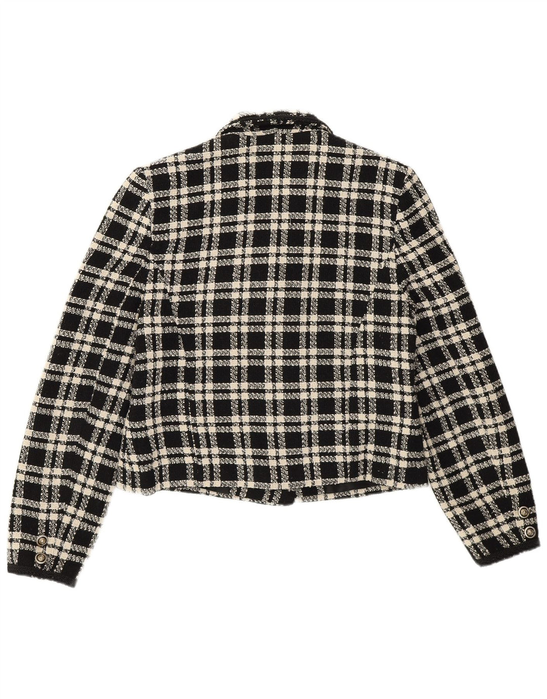 Yessica Γυναικείο Μπουφάν σακάκι με διπλό στήθος EU 40 μεσαίο μαύρο καρό μαλλί