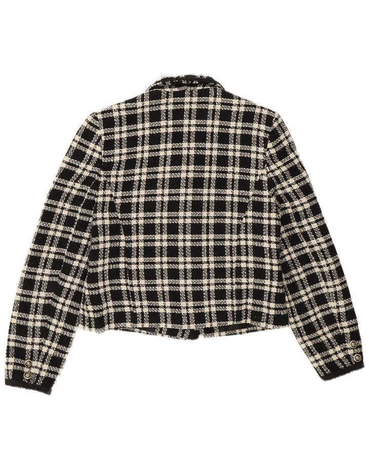 Yessica Γυναικείο Μπουφάν σακάκι με διπλό στήθος EU 40 μεσαίο μαύρο καρό μαλλί