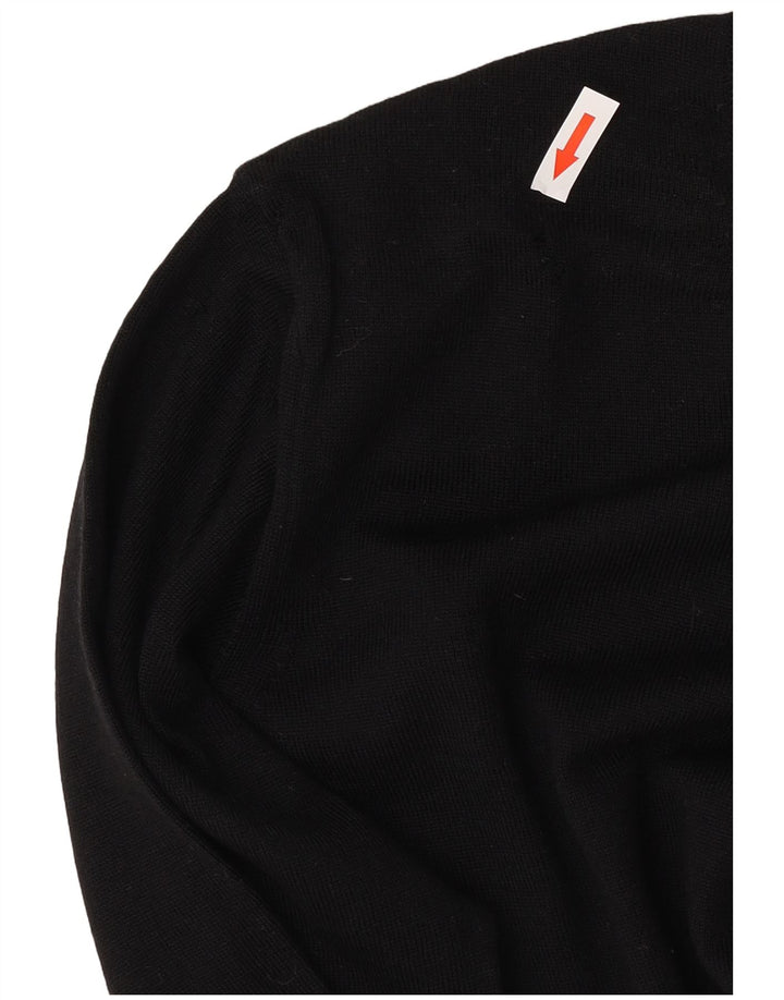 Ανδρικό πουλόβερ Zara Crew Neck Jumper Μικρό μαύρο μάλλινο