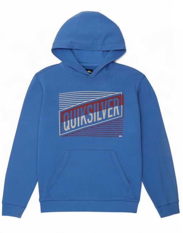 Quiksilver Boys Graphic Hoodie Jumper 11-12 ετών Μπλε βαμβακερό