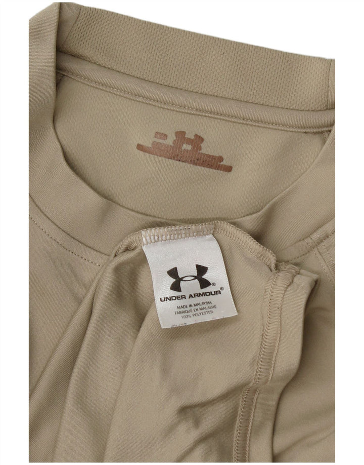 Under Armour Ανδρικό T-Shirt Top Large Beige Polyester