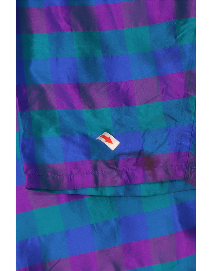 Vintage γυναικείο ανοιχτό σακάκι UK 14 Medium Blue Check