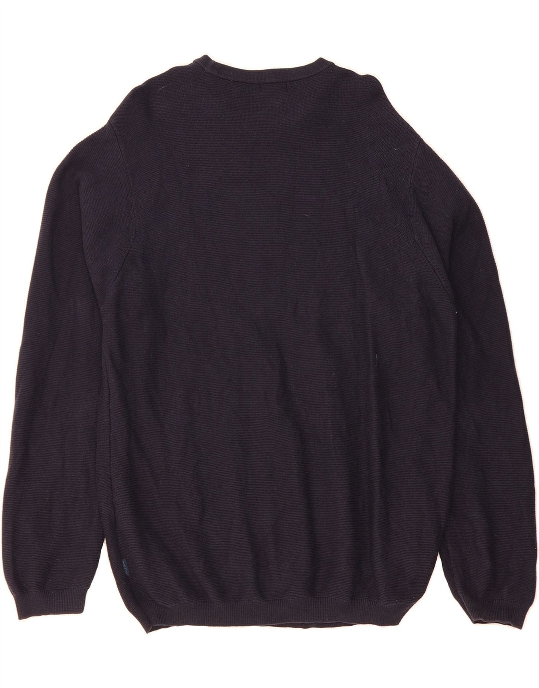 IZOD Mens Crew Neck Jumper Sweater Large Navy Blue Cotton Vintage Izod and Second-Hand Izod from Messina Hembry 