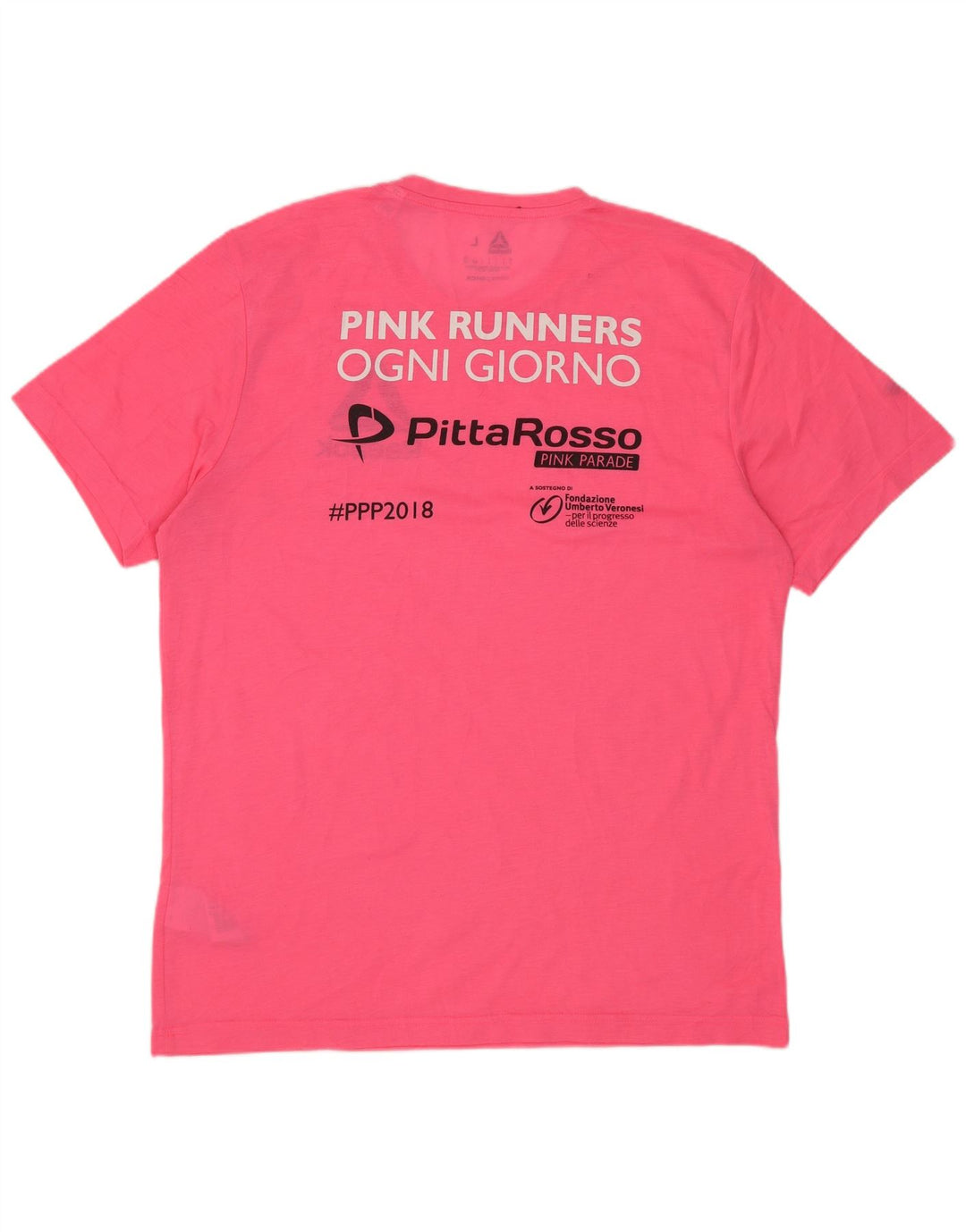 Ανδρικό γραφικό T-Shirt Reebok Top μεγάλο ροζ πολυεστέρα