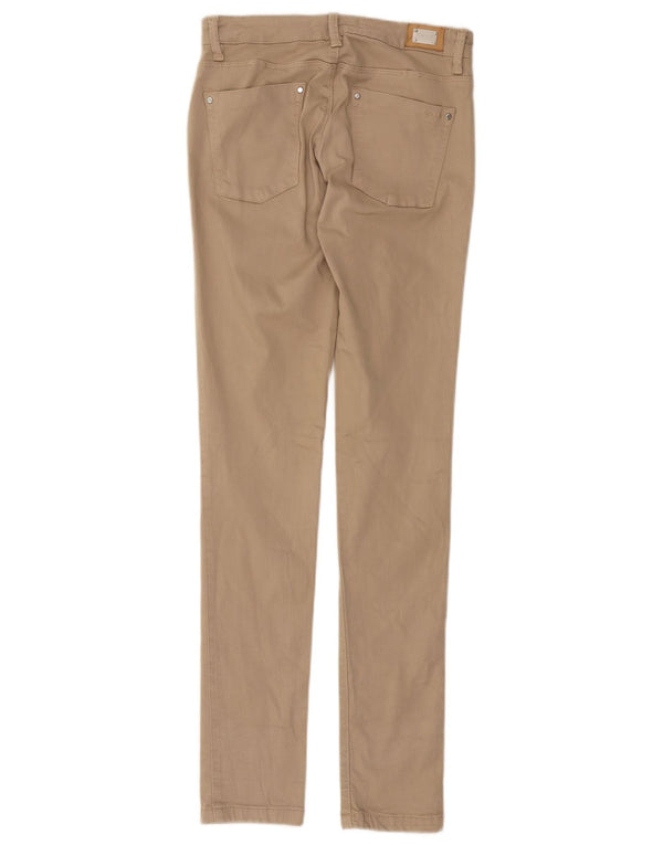 ZARA Γυναικείο Skinny Casual Παντελόνι EU 36 XS W26 L30 Beige Modal