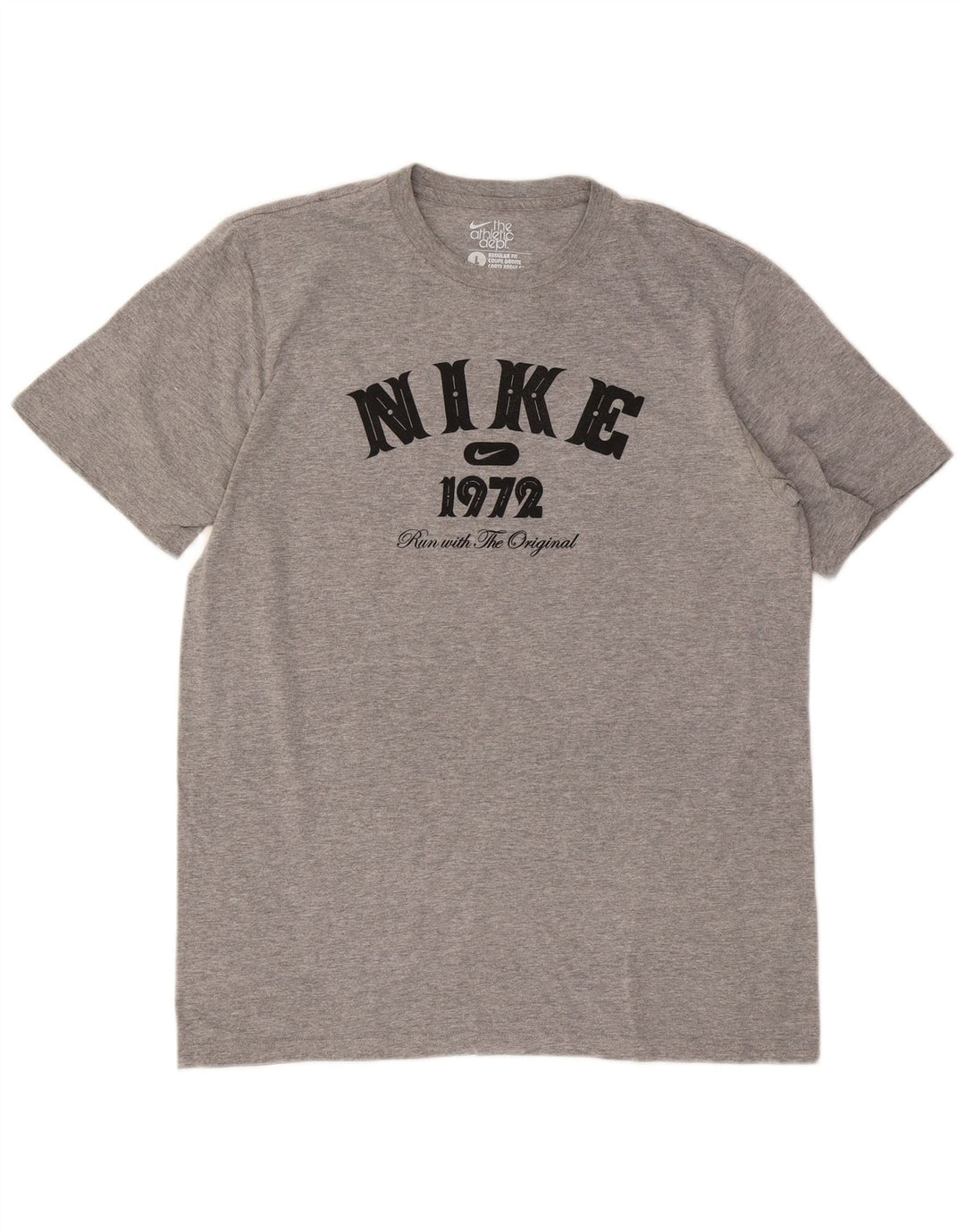 Ανδρικό μπλουζάκι Nike με γραφικό κανονικό φόρεμα, τοπ με μεγάλο γκρι χρώμα