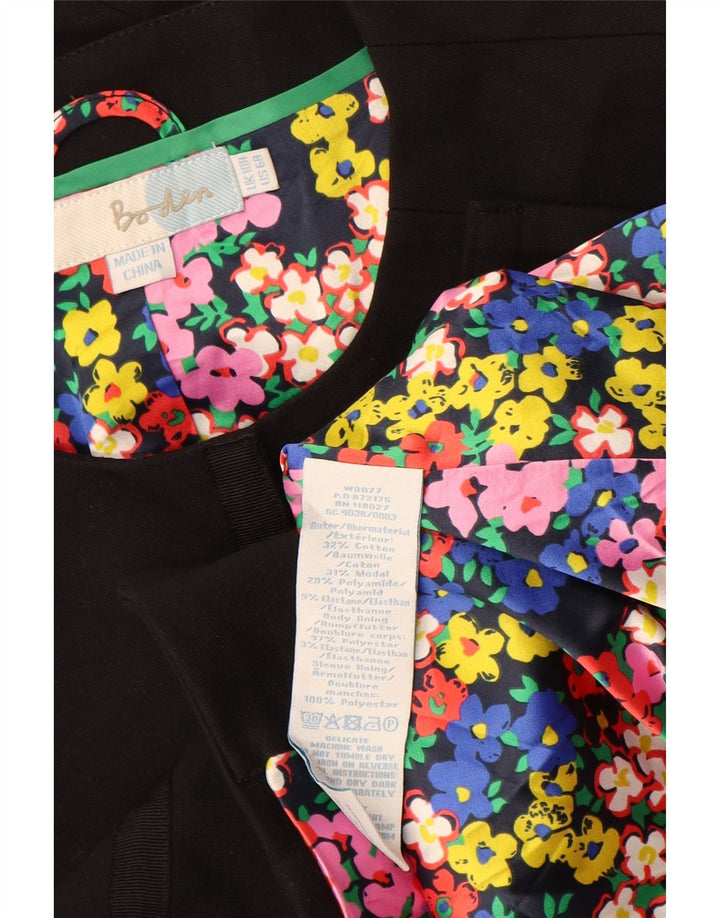 BODEN Γυναικείο σακάκι UK 10 Small μαύρο βαμβακερό