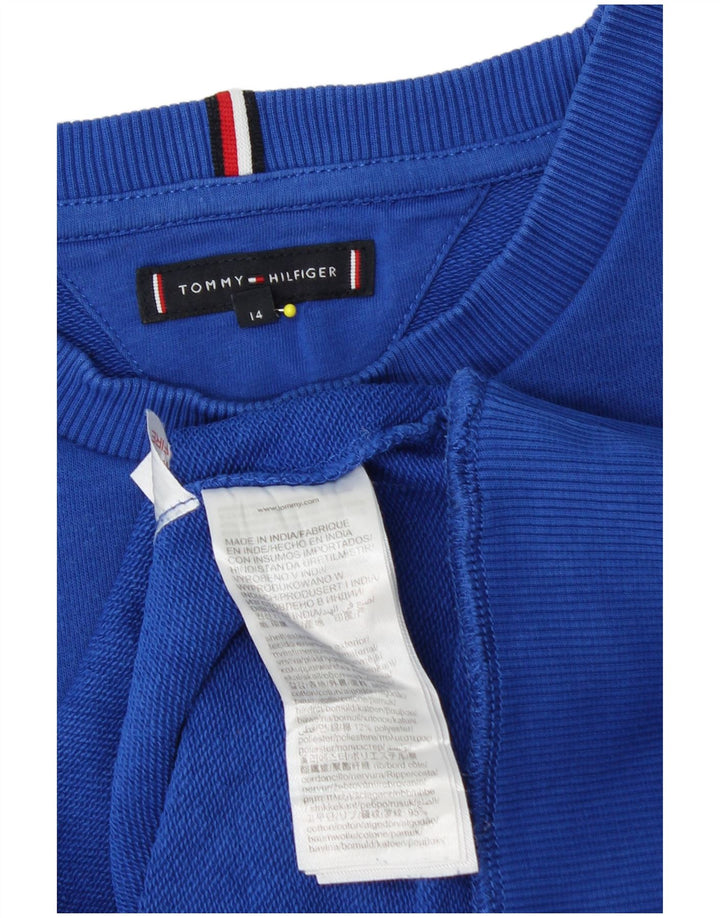 Tommy Hilfiger Boys Graphic Φούτερ Jumper 13-14 ετών Μπλε βαμβακερό