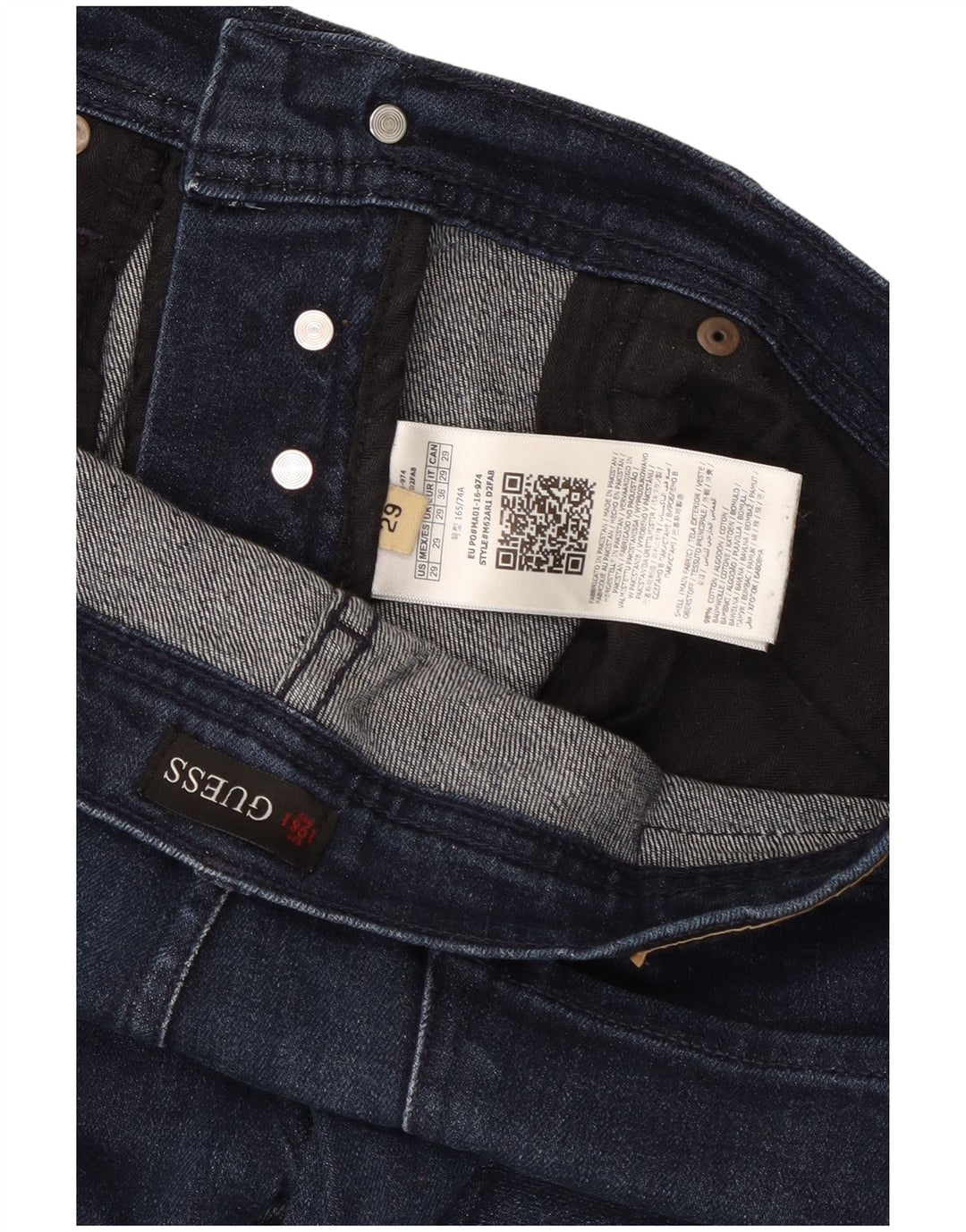 GUESS Ανδρικό Slim Jeans W29 L28 Navy Blue Cotton