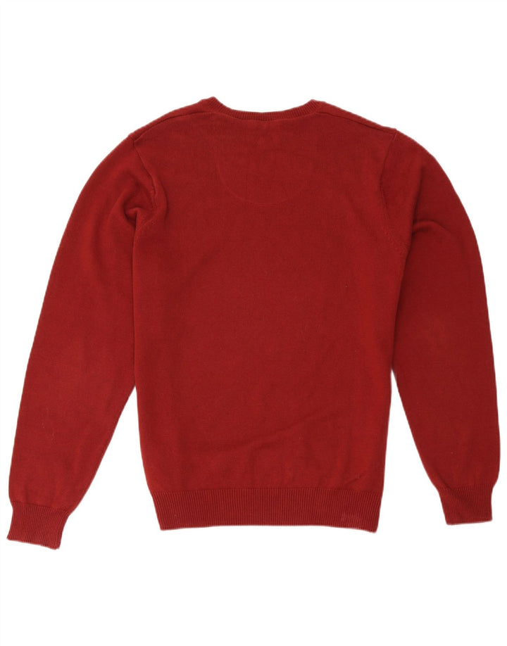 Ανδρικό πουλόβερ Marks & Spencer Blue Harbor Crew Neck Jumper Μεσαίο κόκκινο