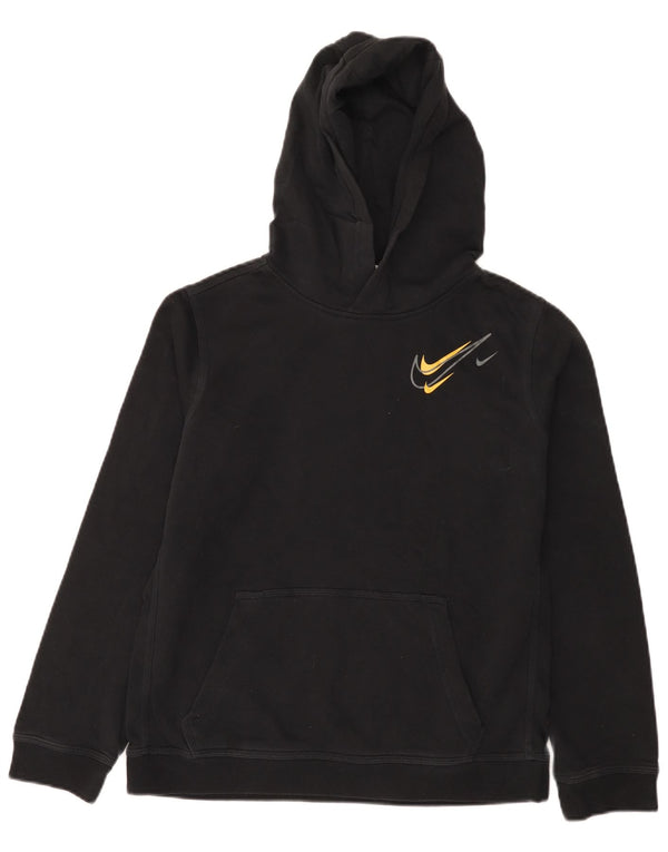 Nike Boys Graphic Hoodie Jumper 13-14 Years XL Μαύρο βαμβακερό
