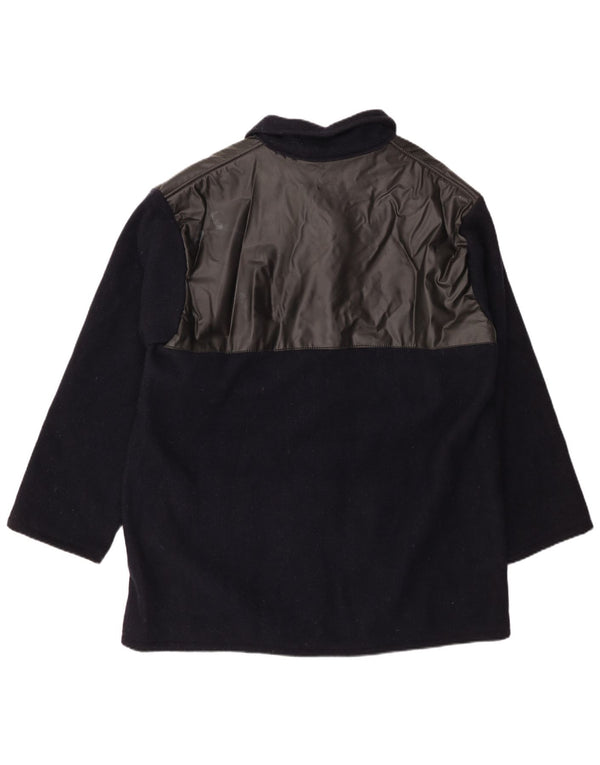 Ανδρικό πανωφόρι VINTAGE Loose Fit IT 44 XS Navy Blue Colorblock μαλλί