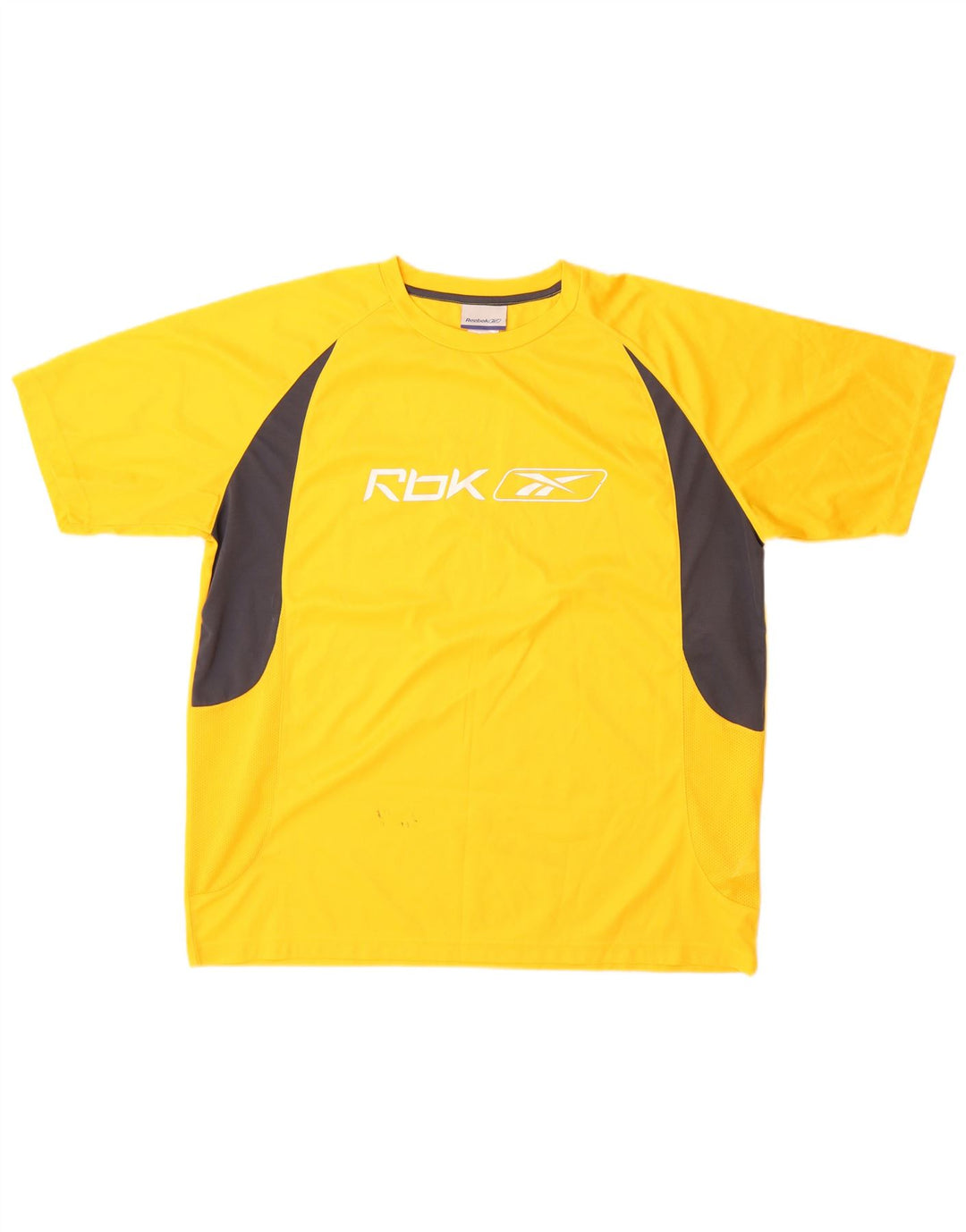 Ανδρικό γραφικό T-Shirt Reebok Top Large Yellow Colorblock Πολυεστέρας