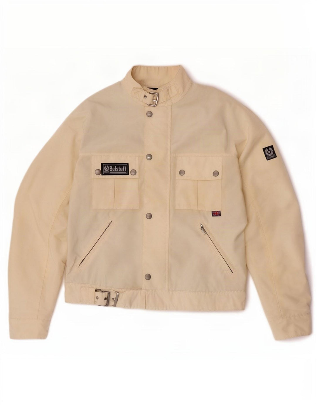 Belstaff Γυναικείο Μπουφάν Racer UK 12 Medium Off White Nylon