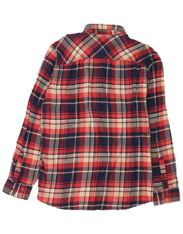 Jack & Jones Ανδρικό φανελένιο πουκάμισο XL Navy Blue Check Cotton