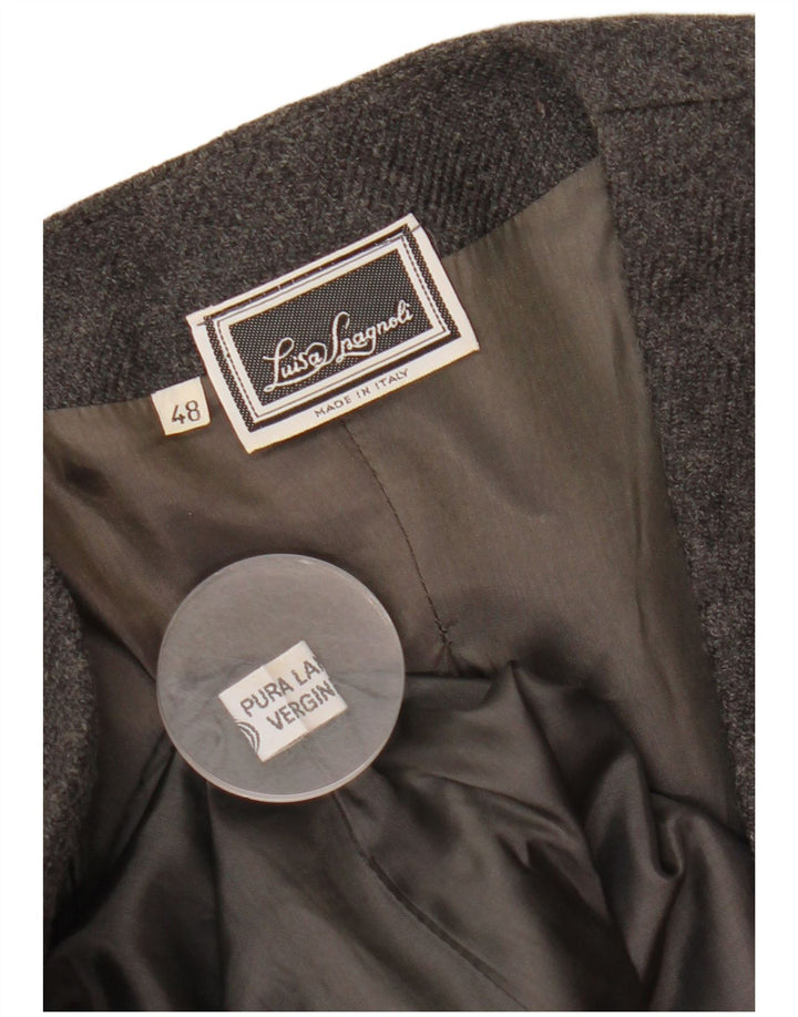 LUISA SPAGNOLI Γυναικείο σακάκι με 1 κουμπί IT 48 XL γκρι μαλλί