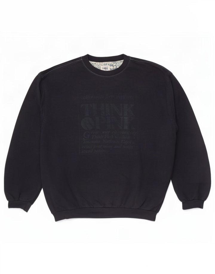Think Pink Ανδρικό γραφικό φούτερ Jumper 2XL Navy Blue