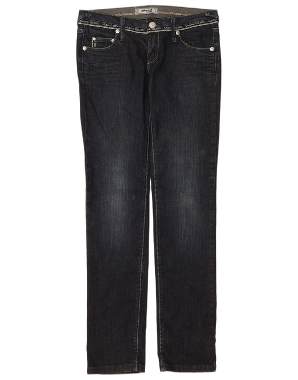 Phard Γυναικείο γραφικό λεπτό τζιν UK 8 Small W32 L33 Navy Blue Cotton