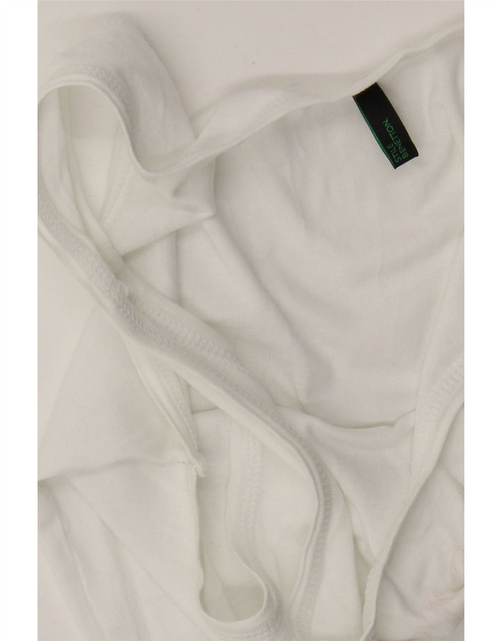Γυναικείο γραφικό γιλέκο Benetton UK 6 XS Λευκό
