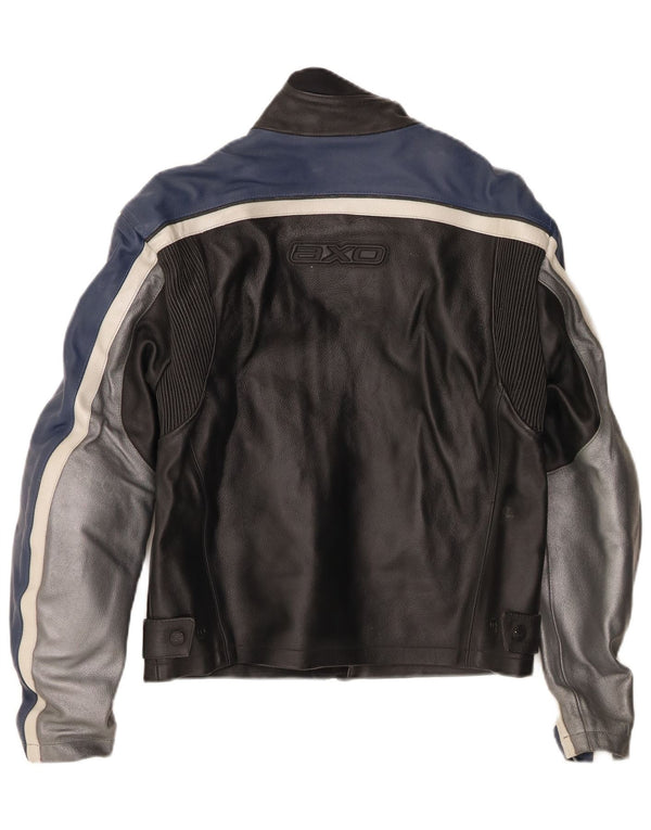 AXO Γυναικείο Δερμάτινο Μπουφάν Racer UK 6 XS Μαύρο Colourblock