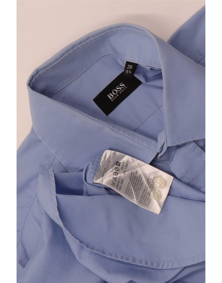 Ανδρικό πουκάμισο Hugo Boss Μέγεθος 39 15 1/2 Μεσαίο Μπλε Βαμβακερό