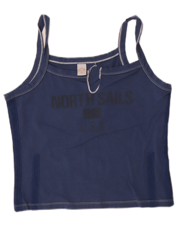 North Sails Γυναικεία γραφικά Cami Top UK 14 Large Navy Blue Cotton