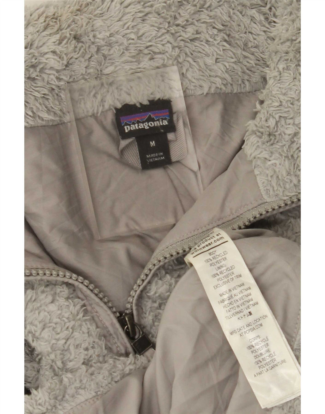 Patagonia Γυναικείο Fleece Jacket UK 14 Medium Grey Polyester