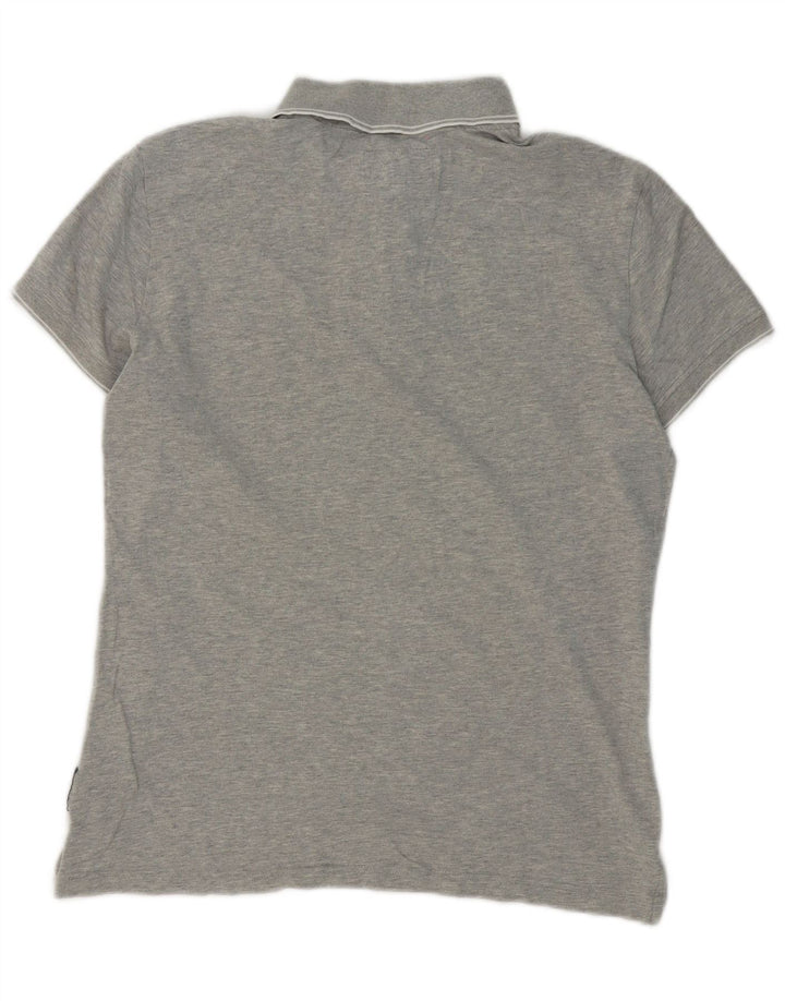 Armani Jeans Ανδρικό Extra Slim Fit Πόλο Μπλουζάκι Μεσαίο γκρι βαμβακερό