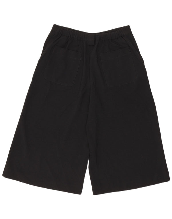 Marks & Spencer Γυναικείο φαρδύ παντελόνι Capri UK 12 Medium W30 L18 Μαύρο