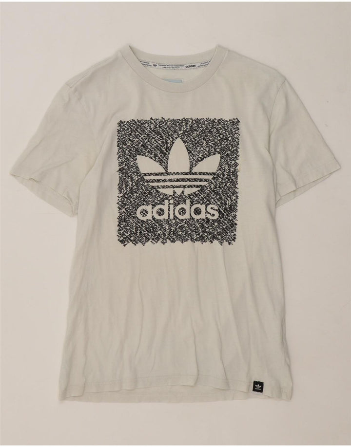 Ανδρικό γραφικό T-Shirt Adidas Top Μικρό λευκό βαμβακερό
