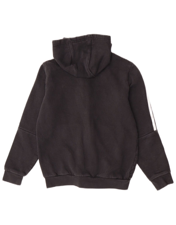 Adidas Boys Zip Hoodie πουλόβερ 11-12 ετών μαύρο βαμβακερό