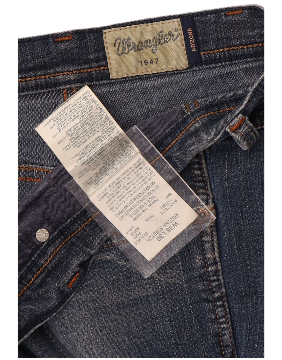 Ανδρικό τζιν ίσιο WRANGLER Arizona Stretch W36 L30 Μπλε βαμβακερό