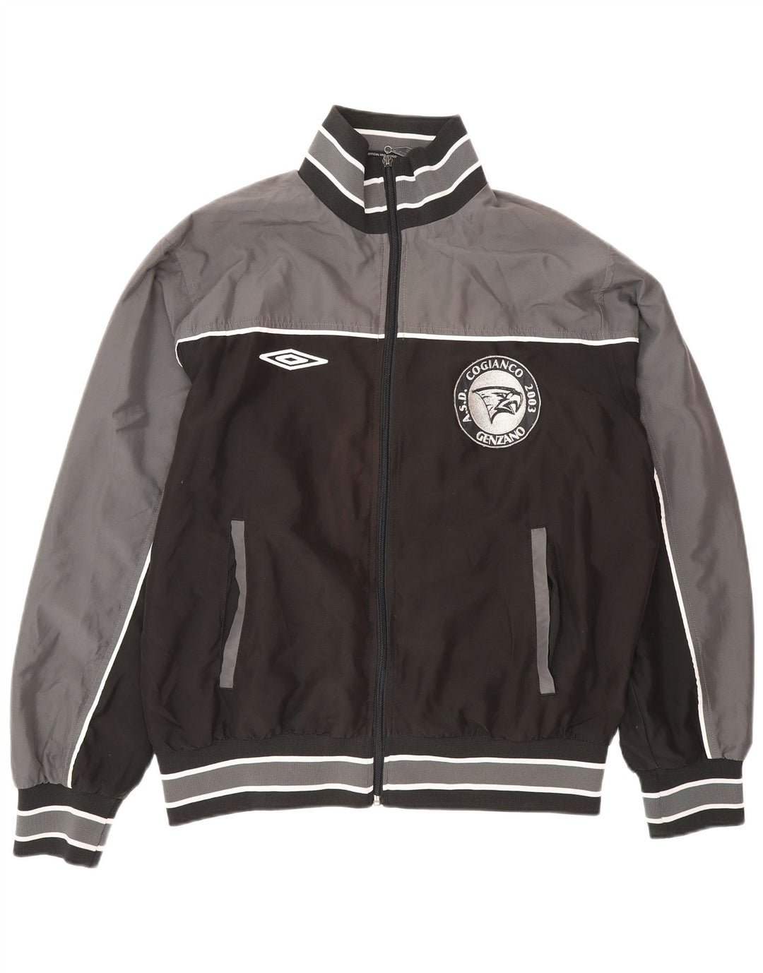 Ανδρική φόρμα φόρμας Umbro με γραφικό τζάκετ με μεγάλο γκρι χρώμα πολυεστέρα