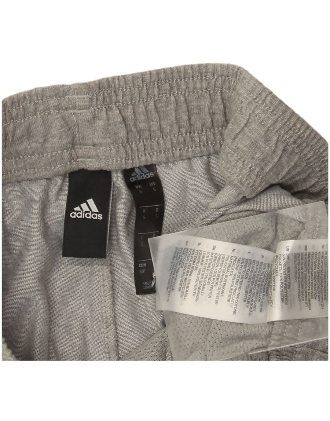 Ανδρική φόρμα Adidas Παντελόνι Joggers Μικρό Γκρι Βαμβακερό