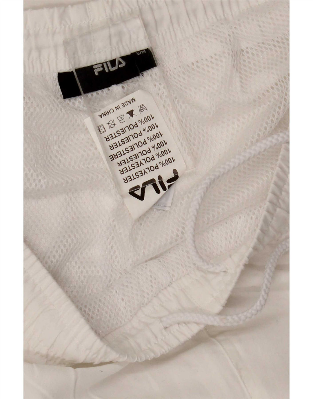 Fila Γυναικεία φόρμα παντελόνι UK 10 Small White Polyester